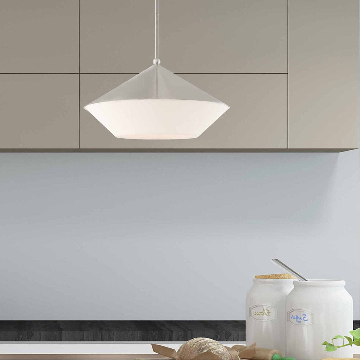 Stockholm 1 Light 18 inch Brushed Nickel Pendant Ceiling Light