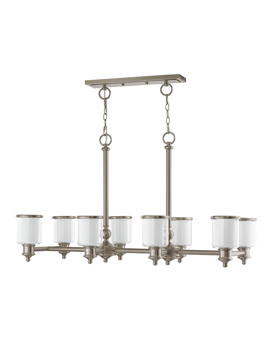 Middlebush 8 Light 42 inch Brushed Nickel Linear Chandelier Ceiling Light
