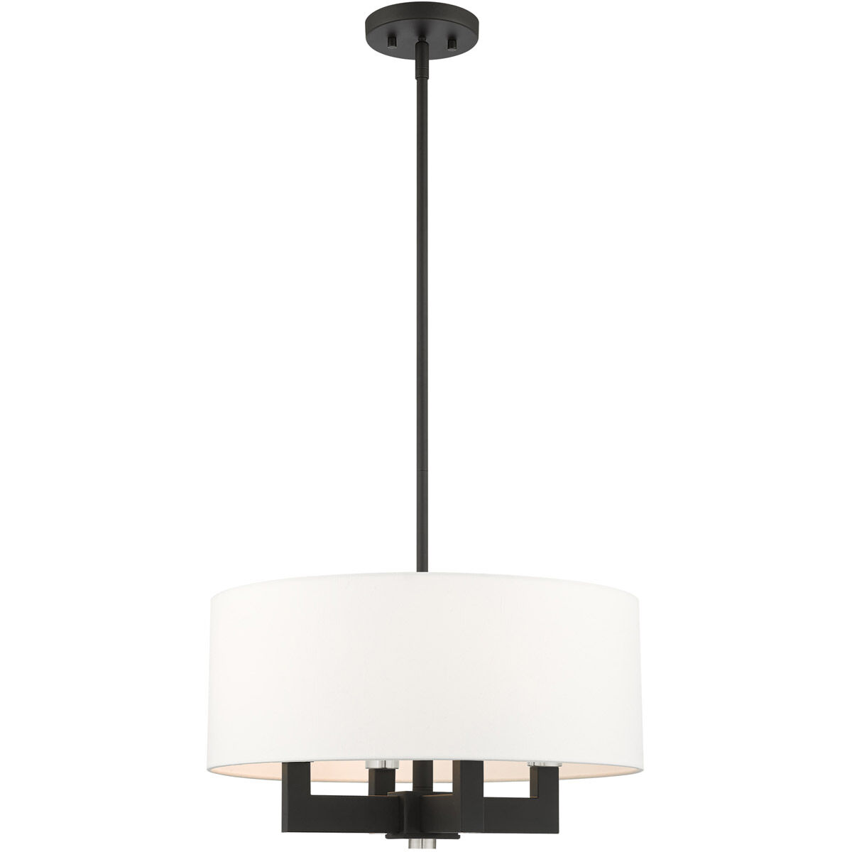 Cresthaven 4 Light 18 inch Black Chandelier Ceiling Light