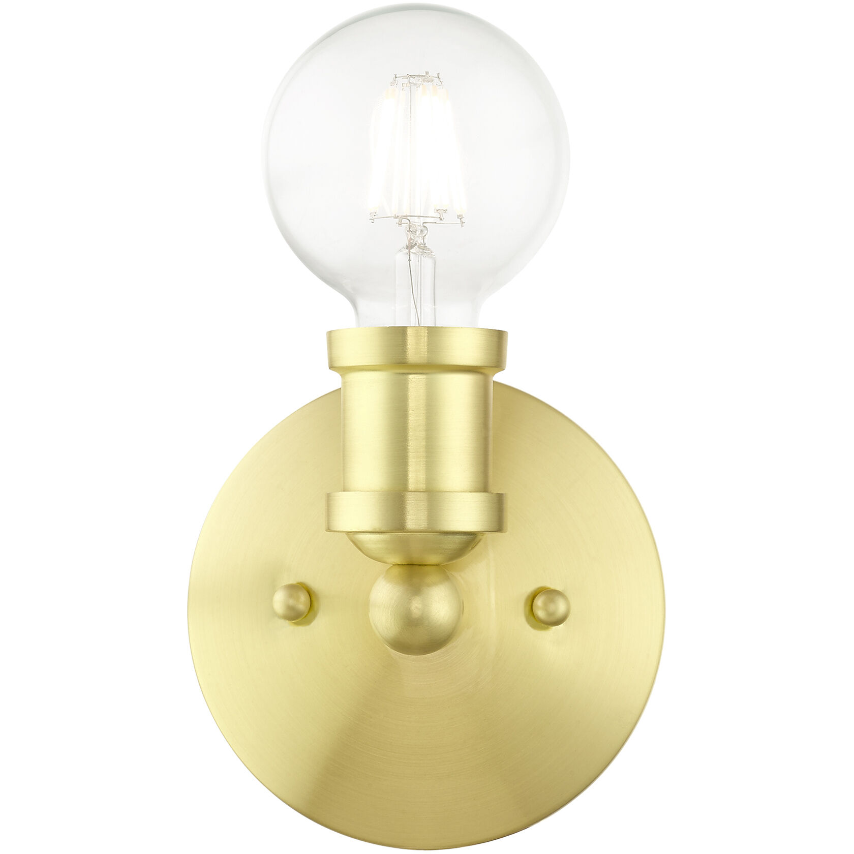 Lansdale 1 Light 5 inch Satin Brass Single Vanity Sconce Wall Light, Single