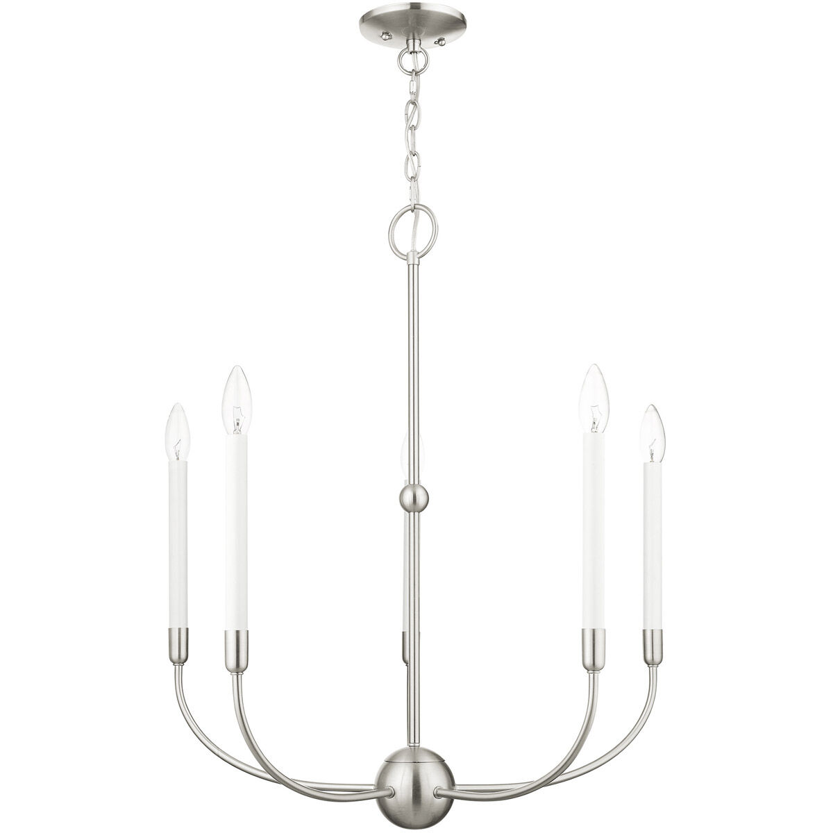 Clairmont 5 Light 24 inch Brushed Nickle Chandelier Ceiling Light in Brushed Nickel
