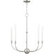 Clairmont 5 Light 24 inch Brushed Nickle Chandelier Ceiling Light in Brushed Nickel