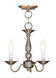 Williamsburgh 3 Light 11 inch Antique Brass Convertible Mini Chandelier/Ceiling Mount Ceiling Light