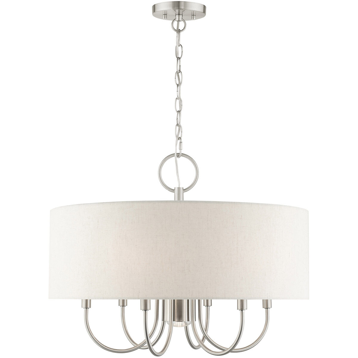Blossom 7 Light 24 inch Brushed Nickel Pendant Chandelier Ceiling Light