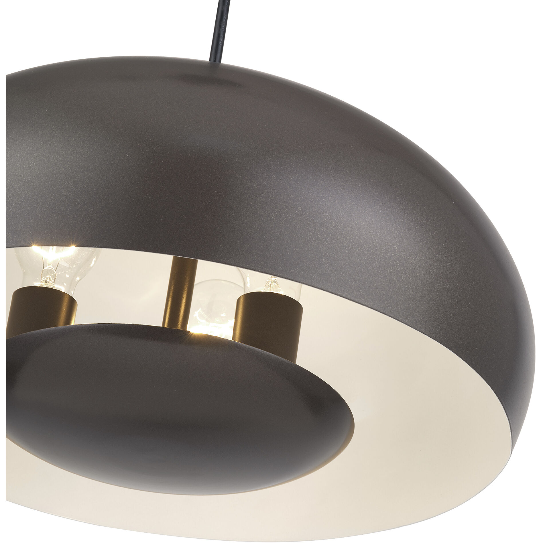 Domma 3 Light 17 inch English Bronze with Antique Brass Accents Pendant Ceiling Light