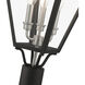 Adams 3 Light 26.75 inch Black with Brushed Nickel Finish Cluster Outdoor Large Post Top Lantern
