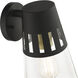 Covington 1 Light 7 inch Black with Soft Gold Finish Accents Outdoor Medium Wall Lantern Wall Light, Medium
