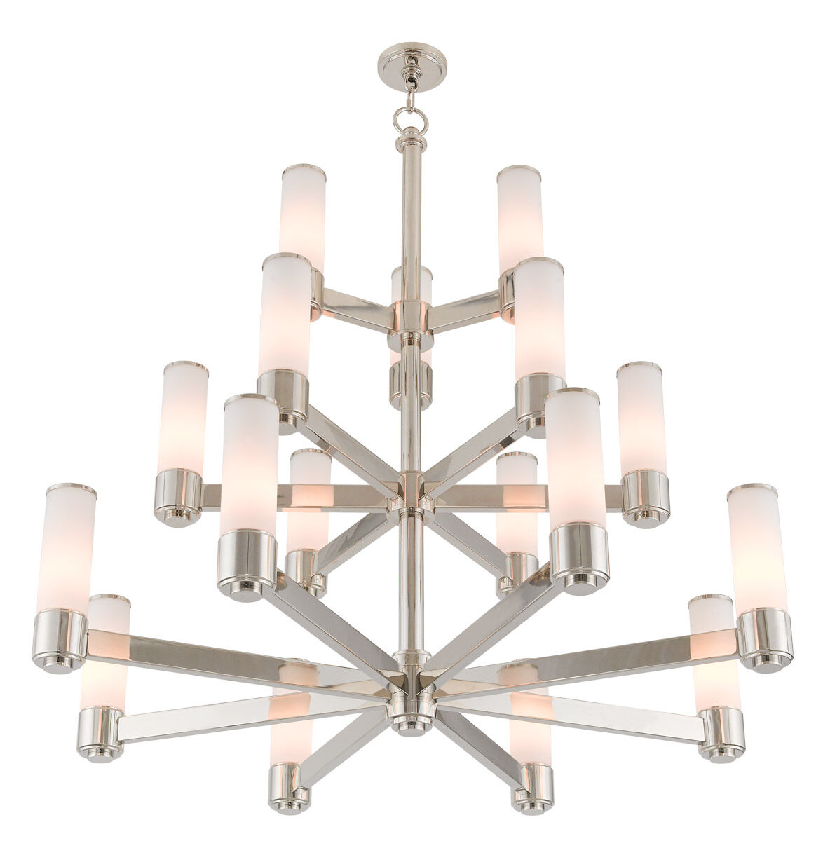Weston 17 Light 44 inch Polished Nickel Foyer Chandelier Ceiling Light