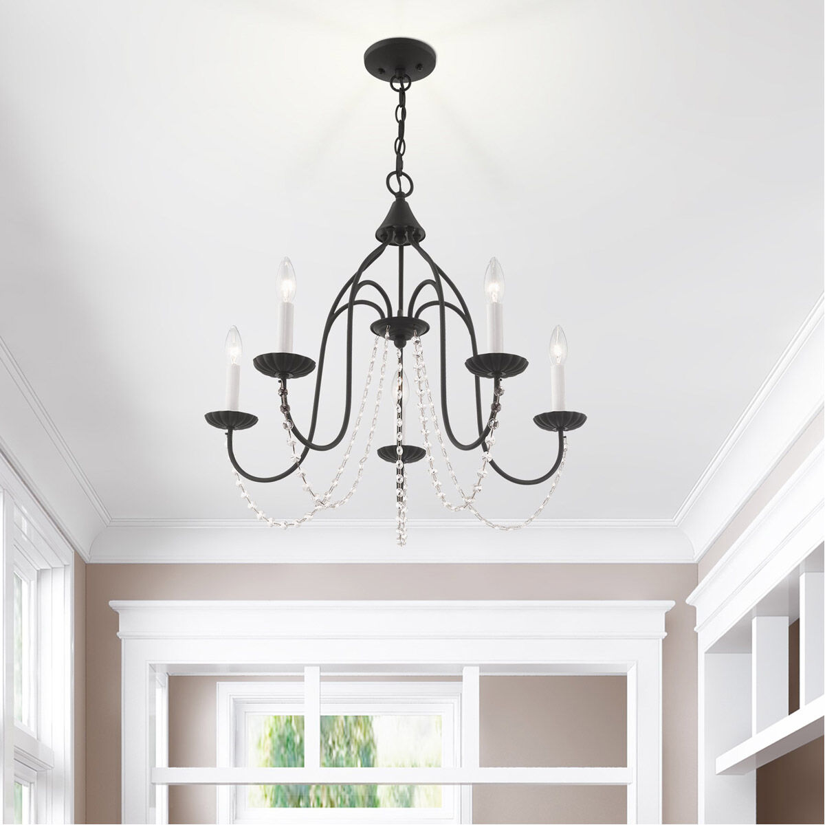 Alessia 5 Light 24 inch Black Chandelier Ceiling Light
