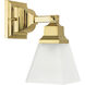 Mission 1 Light 5 inch Polished Brass Wall Sconce Wall Light