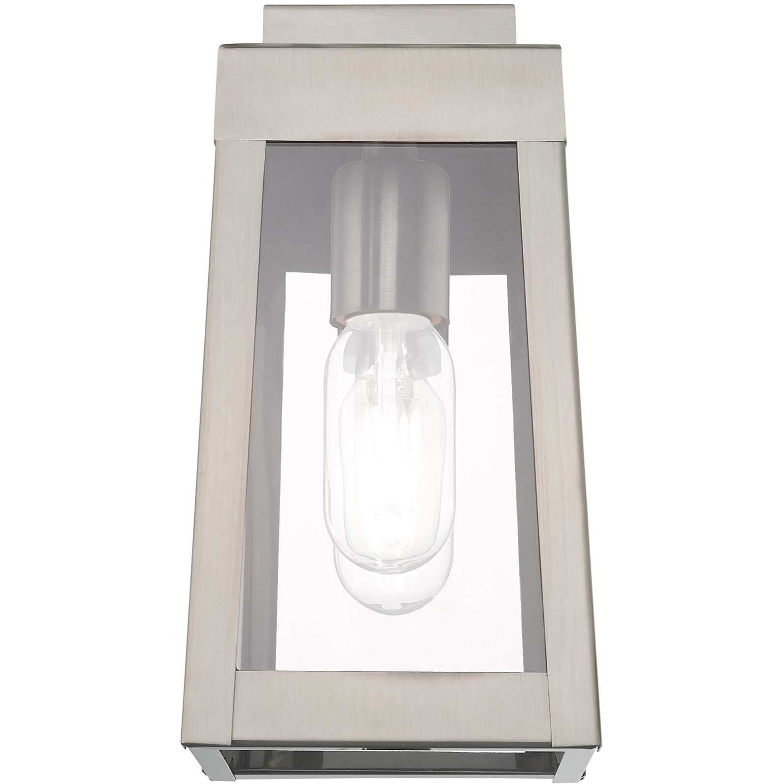Oslo 1 Light 10 inch Brushed Nickel Outdoor Wall Lantern