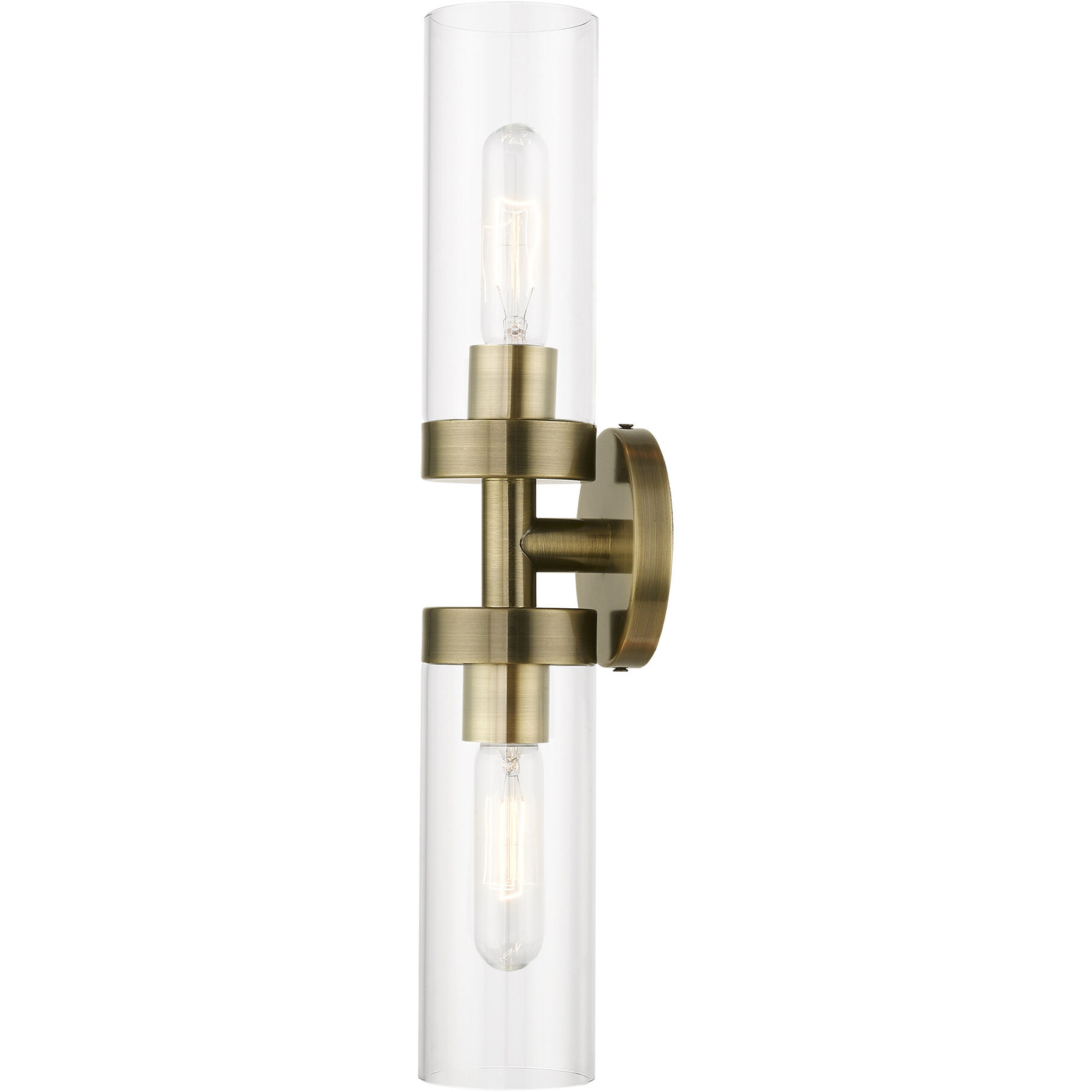 Ludlow 2 Light 4.25 inch Antique Brass Vanity Sconce Wall Light