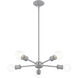 Lansdale 5 Light 19 inch Nordic Gray with Brushed Nickel Accents Chandelier Ceiling Light