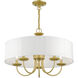 Brookdale 5 Light 23 inch Soft Gold Pendant Chandelier Ceiling Light
