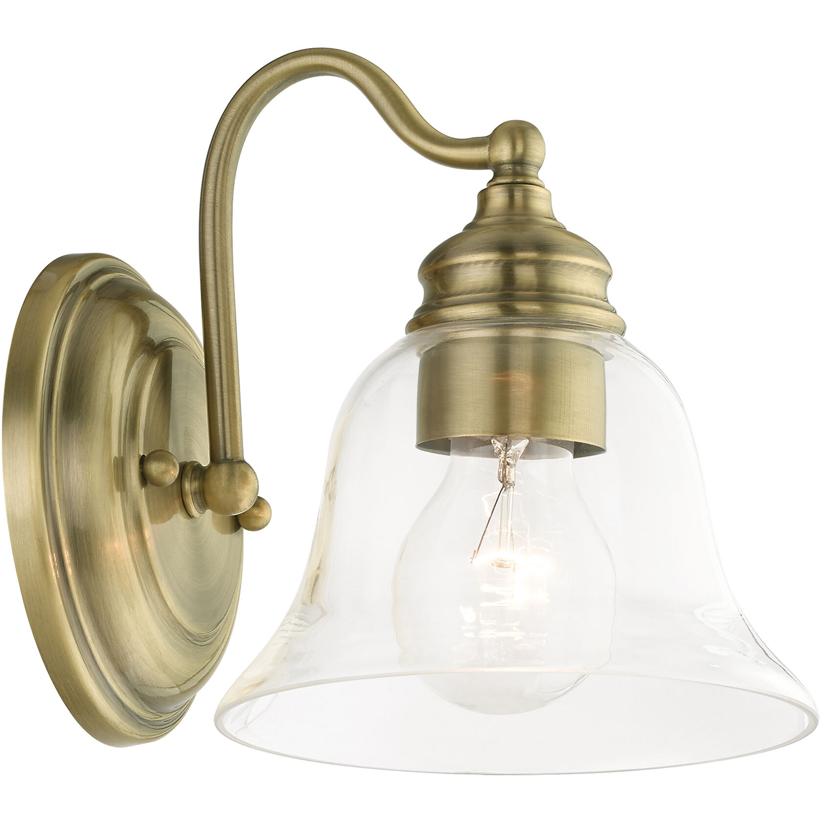 Moreland 1 Light 6 inch Antique Brass Vanity Sconce Wall Light