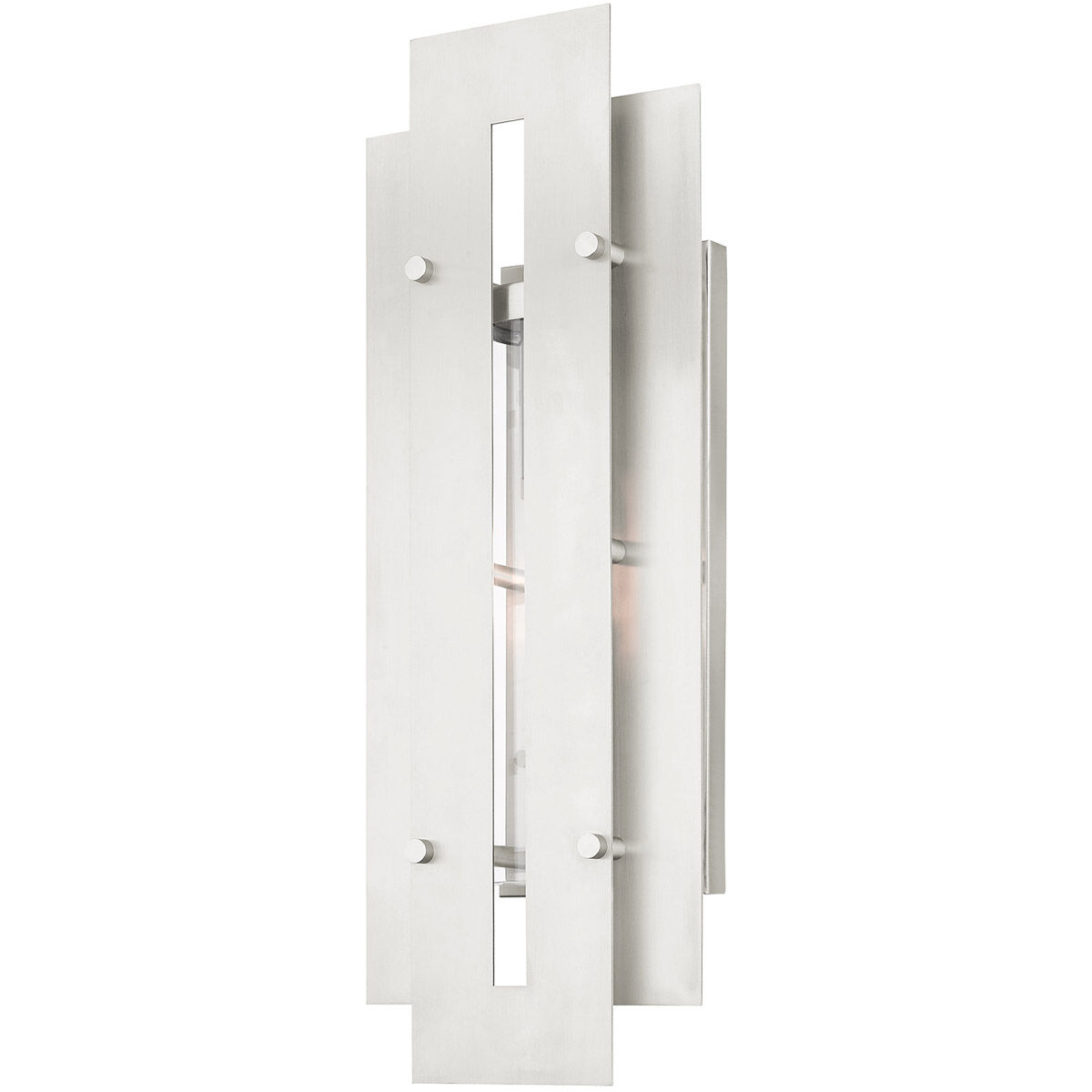 Utrecht 1 Light 22 inch Brushed Nickel Accents Outdoor Wall Lantern