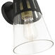 Covington 1 Light 7 inch Black with Soft Gold Finish Accents Outdoor Medium Wall Lantern Wall Light, Medium