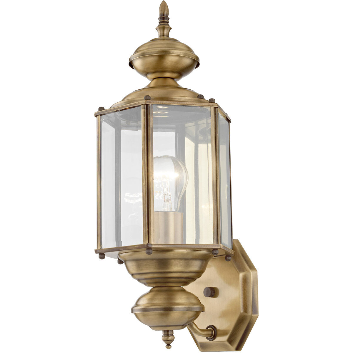 Outdoor Basics 1 Light 17 inch Antique Brass Outdoor Wall Lantern 