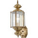 Outdoor Basics 1 Light 17 inch Antique Brass Outdoor Wall Lantern 