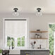 Glendon 1 Light 8.25 inch Black with Brushed Nickel Finish Accents Semi-Flush Ceiling Light in Black with Brushed Nickel Accent