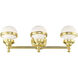 Oldwick 3 Light 24 inch Polished Brass Vanity Sconce Wall Light