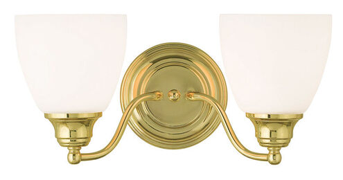 Somerville 2 Light 15 inch Polished Brass Bath Vanity Wall Light