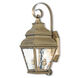 Exeter 2 Light 22 inch Antique Brass Outdoor Wall Lantern