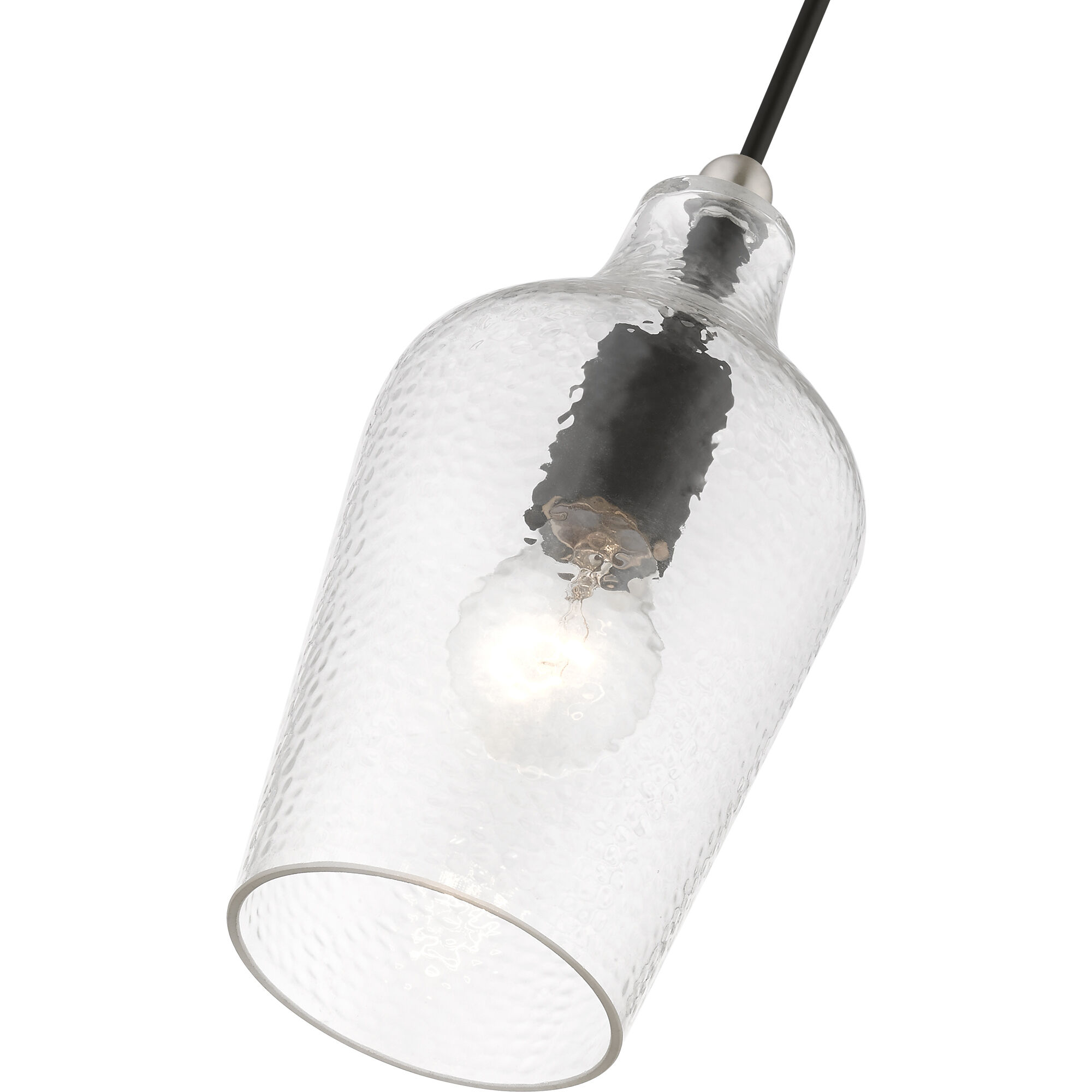 Avery 1 Light 5 inch Black with Brushed Nickel Accent Mini Pendant Ceiling Light