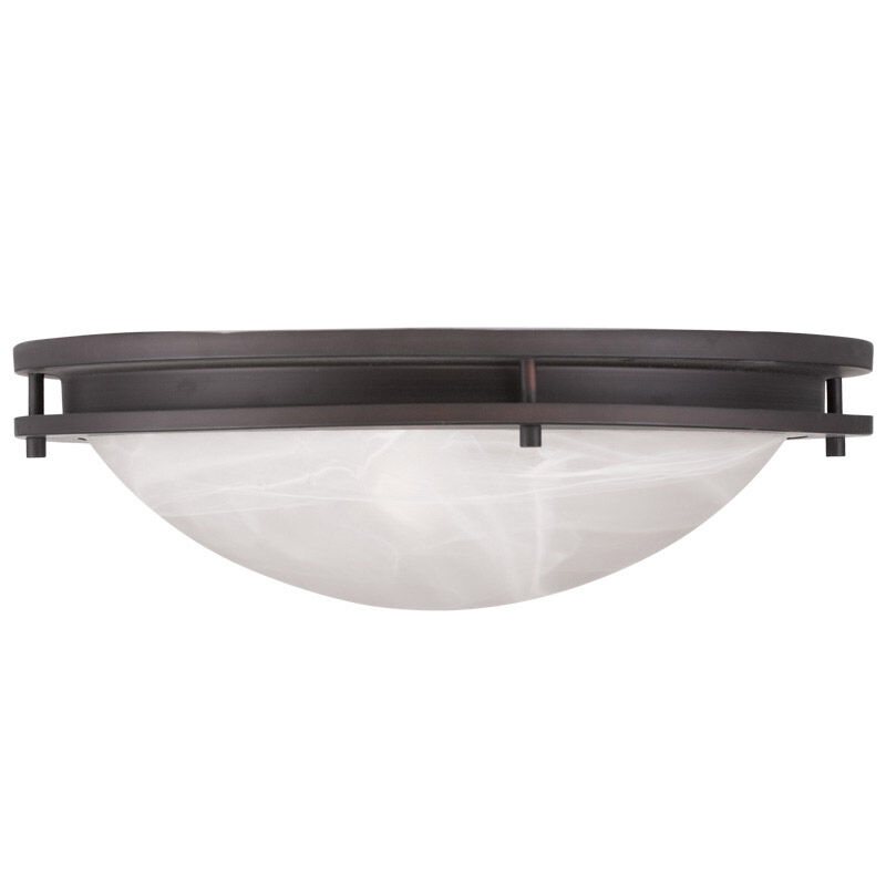 Ariel 3 Light 17 inch Bronze Flush Mount Ceiling Light