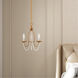 Alessia 3 Light 13 inch Antique Gold Leaf Mini Chandelier Ceiling Light