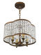 Grammercy 4 Light 14 inch Hand Painted Palacial Bronze Convertible Mini Chandelier/Ceiling Mount Ceiling Light