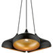 Amador 3 Light 25 inch Shiny Black with Polished Chrome Accents Cluster Pendant Ceiling Light