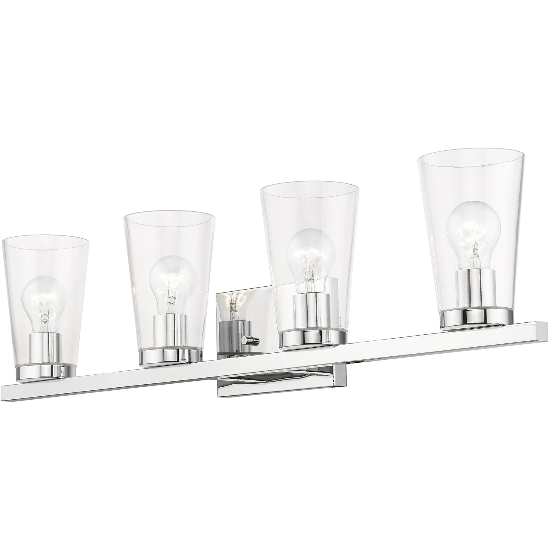 Cityview 4 Light 32 inch Polished Chrome Vanity Sconce Wall Light, Large