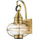 Newburyport 1 Light 14.75 inch Antique Brass Outdoor Wall Lantern