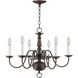 Williamsburgh 6 Light 24 inch Bronze Chandelier Ceiling Light