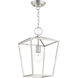 Devone 1 Light 10 inch Brushed Nickel Convertible Semi Flush/Lantern Ceiling Light