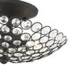 Cassandra 2 Light 11 inch Black Semi Flush Ceiling Light