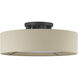 Ellsworth 4 Light 21 inch Bronze Semi Flush Mount Ceiling Light, Large