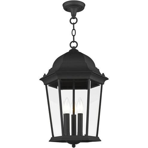 Hamilton 3 Light 13 inch Textured Black Outdoor Pendant Lantern