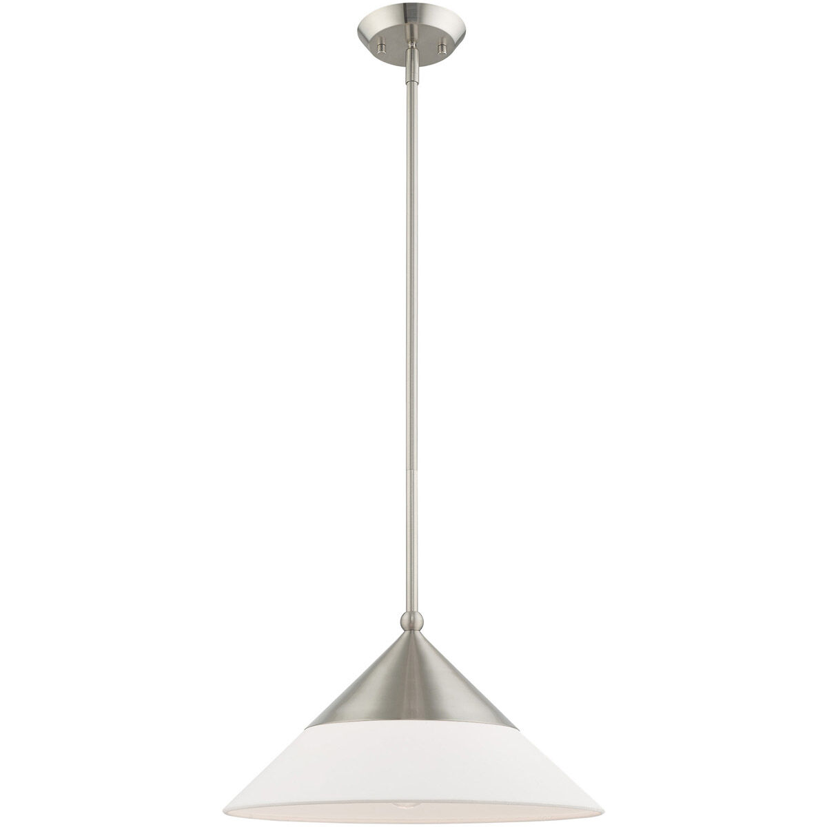 Stockholm 1 Light 15 inch Brushed Nickel Mini Pendant Ceiling Light