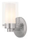Manhattan 1 Light 5 inch Brushed Nickel Bath Vanity Wall Light