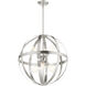 Stoneridge 6 Light 24 inch Brushed Nickel Pendant Chandelier Ceiling Light