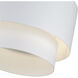 Zolana 2 Light 12 inch White Semi Flush Mount Ceiling Light, Medium