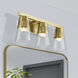 Bennington 3 Light 23.5 inch Natural Brass Vanity Sconce Wall Light
