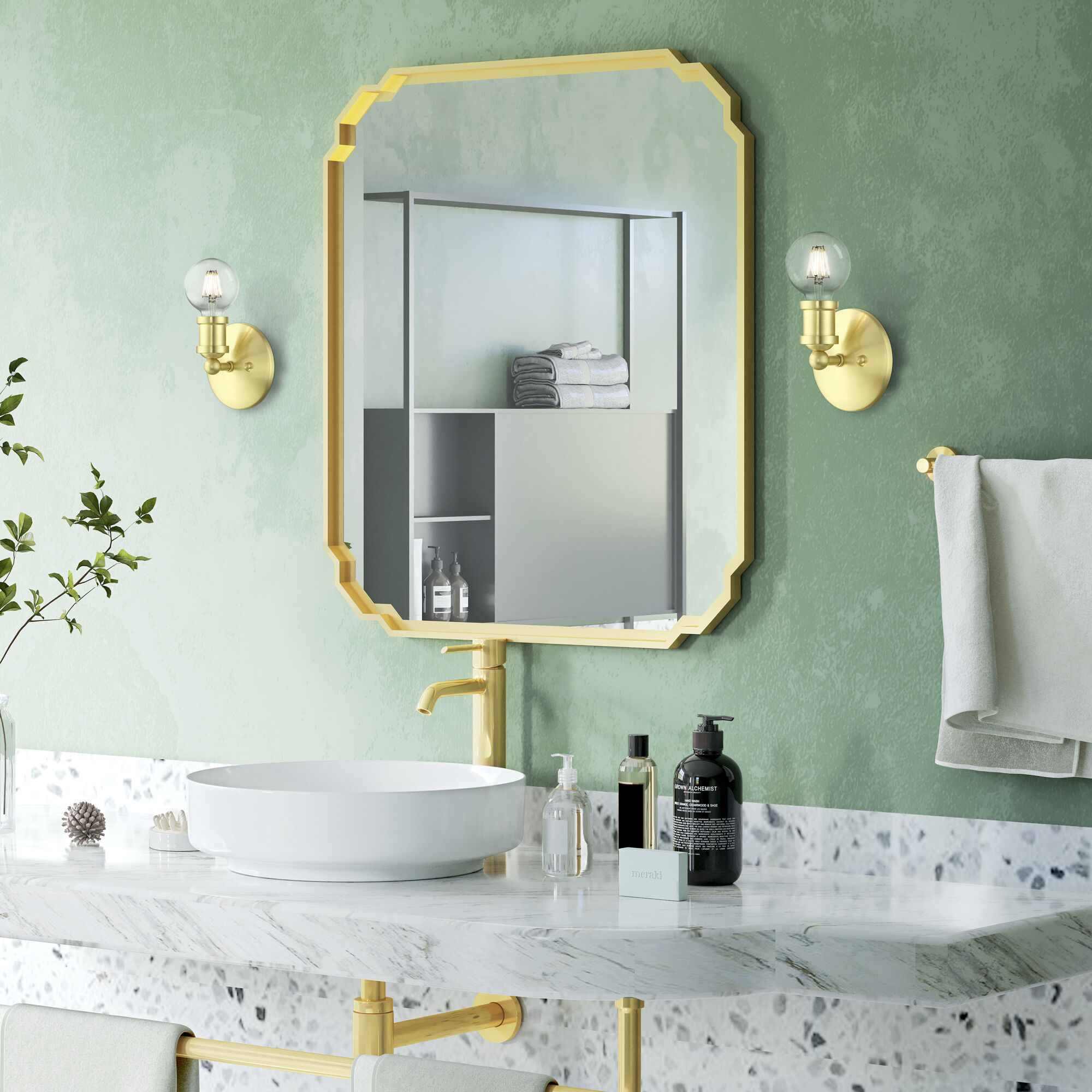 Lansdale 1 Light 5 inch Satin Brass Single Vanity Sconce Wall Light, Single