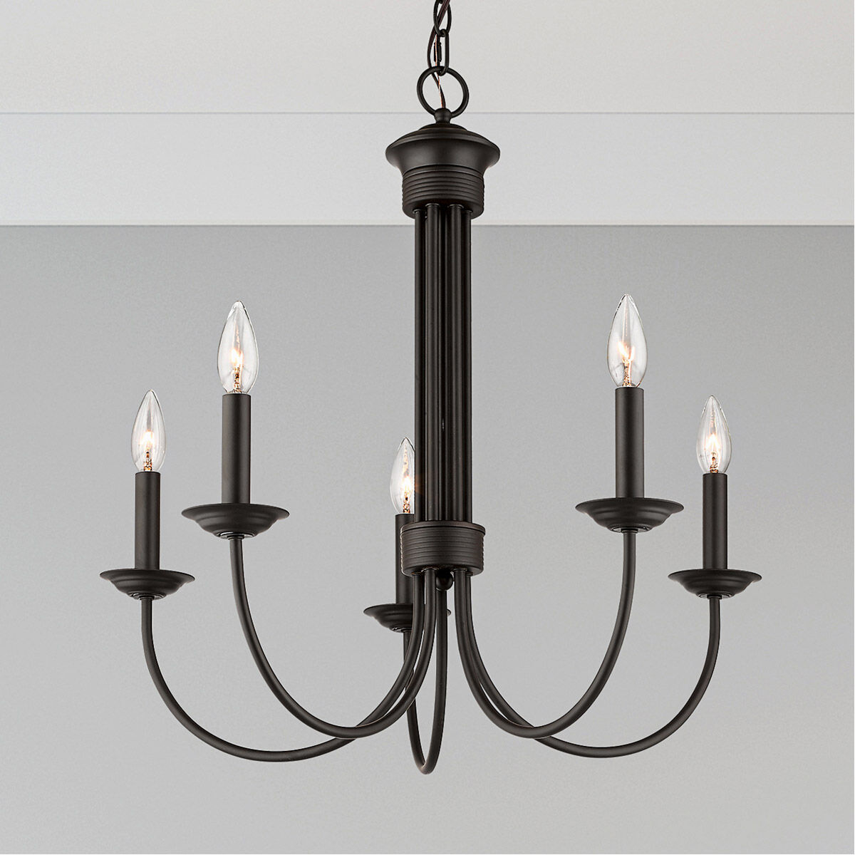 Estate 5 Light 25 inch Bronze Chandelier Ceiling Light