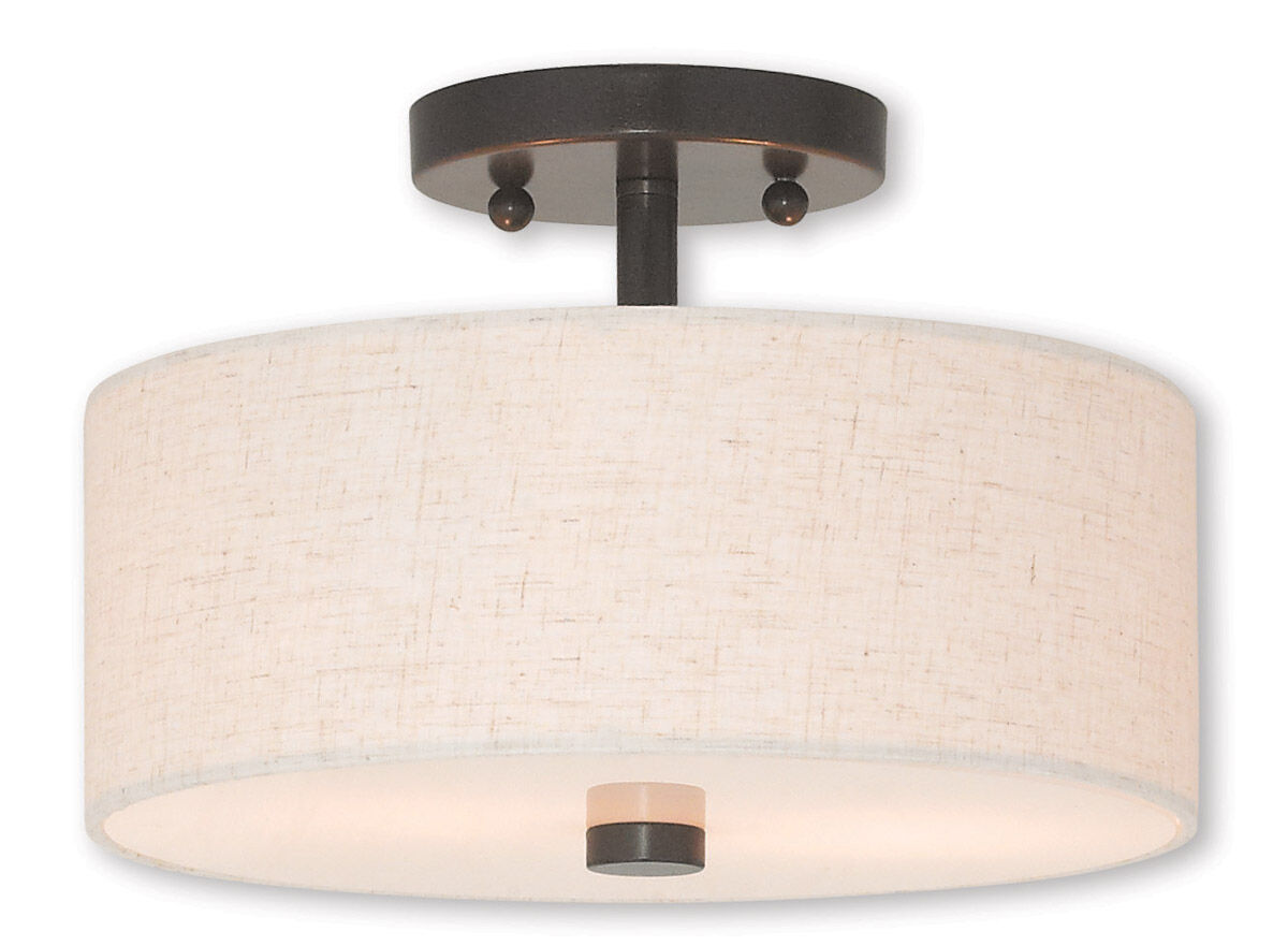Meridian 2 Light 11.00 inch Semi-Flush Mount