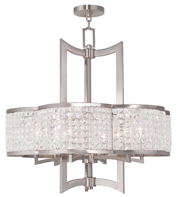 Grammercy 6 Light 26 inch Brushed Nickel Chandelier Ceiling Light