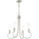 Bari 4 Light 20 inch Brushed Nickel Chandelier Ceiling Light