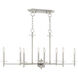Bennington 8 Light 40 inch Brushed Nickel Linear Chandelier Ceiling Light